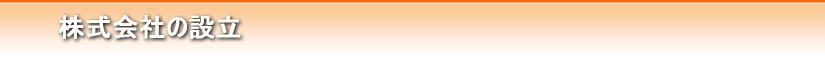株式会社の設立